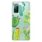 For Samsung Galaxy S20 FE Shockproof Painted Transparent TPU Protective Case(Cactus) - 1