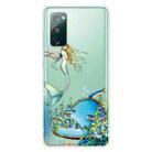 For Samsung Galaxy S20 FE Shockproof Painted Transparent TPU Protective Case(Mermaid) - 1