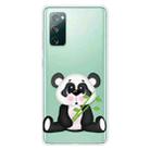 For Samsung Galaxy S20 FE Shockproof Painted Transparent TPU Protective Case(Bamboo Panda) - 1