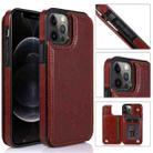For iPhone 12 / 12 Pro Shockproof PU + TPU Leather Case with Card Slots & Holder & Photo Frame & Wallet(Brown) - 1