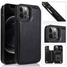 For iPhone 12 Pro Max Shockproof PU + TPU Leather Case with Card Slots & Holder & Photo Frame & Wallet(Black) - 1