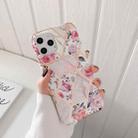 Plating Splicing Pattern Soft TPU Protective Case For iPhone 12 Pro Max(Stitching Retro Flowers) - 1