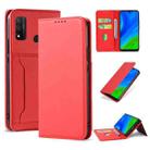 For Huawei P Smart 2020 Strong Magnetism Liquid Feel Horizontal Flip Leather Case with Holder & Card Slots & Wallet(Red) - 1