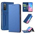 For Huawei Enjoy Z / Enjoy 20 Pro Strong Magnetism Liquid Feel Horizontal Flip Leather Case with Holder & Card Slots & Wallet(Blue) - 1