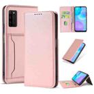 For Huawei Honor 30 Lite Strong Magnetism Liquid Feel Horizontal Flip Leather Case with Holder & Card Slots & Wallet(Rose Gold) - 1
