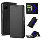 For Huawei Honor Play 4 Pro Strong Magnetism Liquid Feel Horizontal Flip Leather Case with Holder & Card Slots & Wallet(Black) - 1