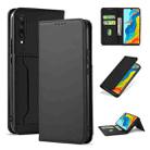 For Huawei P30 Lite / Nova 4e Strong Magnetism Liquid Feel Horizontal Flip Leather Case with Holder & Card Slots & Wallet(Black) - 1