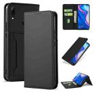 For Huawei P Smart Z / Y9 Prime (2019) Strong Magnetism Liquid Feel Horizontal Flip Leather Case with Holder & Card Slots & Wallet(Black) - 1