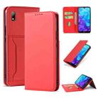 For Huawei Honor 8S / Y5 (2019) Strong Magnetism Liquid Feel Horizontal Flip Leather Case with Holder & Card Slots & Wallet(Red) - 1