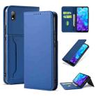 For Huawei Honor 8S / Y5 (2019) Strong Magnetism Liquid Feel Horizontal Flip Leather Case with Holder & Card Slots & Wallet(Blue) - 1