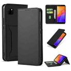 For Huawei Y5P / Honor 9S Strong Magnetism Liquid Feel Horizontal Flip Leather Case with Holder & Card Slots & Wallet(Black) - 1