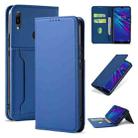 For Huawei Y6(2019) / Honor 8A Strong Magnetism Liquid Feel Horizontal Flip Leather Case with Holder & Card Slots & Wallet(Blue) - 1