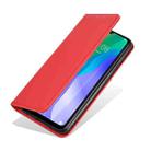 For Huawei Y6P Strong Magnetism Liquid Feel Horizontal Flip Leather Case with Holder & Card Slots & Wallet(Red) - 4