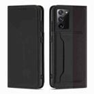 For Samsung Galaxy S20 FE 5G / S20 Fan Edition / S20 Lite Strong Magnetism Liquid Feel Horizontal Flip Leather Case with Holder & Card Slots & Wallet(Black) - 1