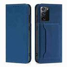 For Samsung Galaxy S20 FE 5G / S20 Fan Edition / S20 Lite Strong Magnetism Liquid Feel Horizontal Flip Leather Case with Holder & Card Slots & Wallet(Blue) - 1