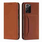 For Samsung Galaxy S20 FE 5G / S20 Fan Edition / S20 Lite Strong Magnetism Liquid Feel Horizontal Flip Leather Case with Holder & Card Slots & Wallet(Brown) - 1