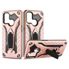 For OPPO A53 (2020) Shockproof TPU + PC Protective Case with Holder(Rose Gold) - 1