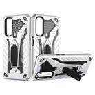 For OPPO Realme 7 Shockproof TPU + PC Protective Case with Holder(Silver) - 1