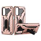 For OPPO Realme 7 Shockproof TPU + PC Protective Case with Holder(Rose Gold) - 1