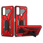 For vivo Y20 Shockproof TPU + PC Protective Case with Holder(Red) - 1