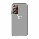 For Samsung Galaxy Note20 Ultra Three Dots Love-heart Pattern Frosted TPU Protective Case(Grey) - 1
