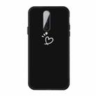 For OnePlus 8 Three Dots Love-heart Pattern Frosted TPU Protective Case(Black) - 1