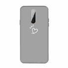 For OnePlus 8 Three Dots Love-heart Pattern Frosted TPU Protective Case(Grey) - 1