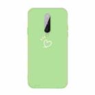 For OnePlus 8 Three Dots Love-heart Pattern Frosted TPU Protective Case(Green) - 1