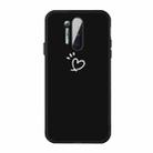 For OnePlus 8 Pro Three Dots Love-heart Pattern Frosted TPU Protective Case(Black) - 1