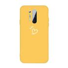 For OnePlus 8 Pro Three Dots Love-heart Pattern Frosted TPU Protective Case(Yellow) - 1