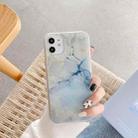 For iPhone 11 Marble Pattern Sequins TPU Protective Case (White) - 1