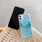 For iPhone 11 Marble Pattern Sequins TPU Protective Case (Blue) - 2