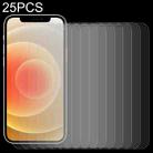 For iPhone 12 / 12 Pro 25pcs Frosted Bright Edge Anti-fingerprint Tempered Glass Film - 1