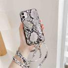 Crocodile Pattern PU + PC Case with Card Slot & Shoulder Strap For iPhone 11 Pro Max(White) - 1