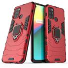 For OPPO Realme 7i Shockproof PC + TPU Protective Case with Magnetic Ring Holder(Red) - 1