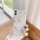 For iPhone 11 Gold Foil Style Dropping Glue TPU Protective Case Pro(Brush) - 1