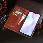For Xiaomi Poco C3 idewei Crazy Horse Texture Horizontal Flip Leather Case with Holder & Card Slots & Wallet(Dark Blue) - 6