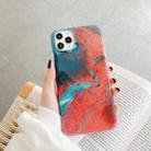 Marble Abstract Full Cover IMD TPU Shockproof Protective Phone Case For iPhone 11 Pro Max(Red) - 1