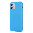 For iPhone 12 mini Solid Color TPU Protective Case (Blue) - 1