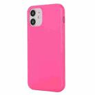 For iPhone 12 mini Solid Color TPU Protective Case (Rose Red) - 1