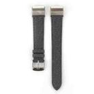For Fitbit Charge 2 Cowboy Texture Leather Watch Band(Black) - 1
