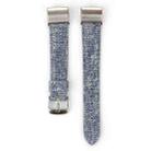 For Fitbit Charge 2 Cowboy Texture Leather Watch Band(Light Blue) - 1