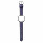 For Fitbit Blaze Cowboy Texture Leather Watch Band(Dark Blue) - 1