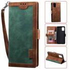 For Samsung Galaxy S20 FE Retro Splicing Horizontal Flip Leather Case with Card Slots & Holder & Wallet(Green) - 1