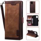 For Samsung Galaxy S20 FE Retro Splicing Horizontal Flip Leather Case with Card Slots & Holder & Wallet(Brown) - 1