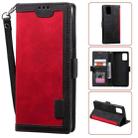 For Samsung Galaxy S20 FE Retro Splicing Horizontal Flip Leather Case with Card Slots & Holder & Wallet(Red) - 1