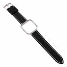 For Fitbit Blaze Calf Leather Watch Band(Black) - 1