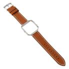For Fitbit Blaze Calf Leather Watch Band(Brown) - 1