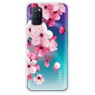 For OPPO A52 / A72 / A92 Colored Drawing Clear TPU Cover Protective Cases(Cherry Blossoms) - 1
