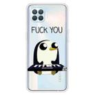 For OPPO F17 / A73 (2020) / Reno4 F Colored Drawing Clear TPU Cover Protective Cases(Penguin) - 1